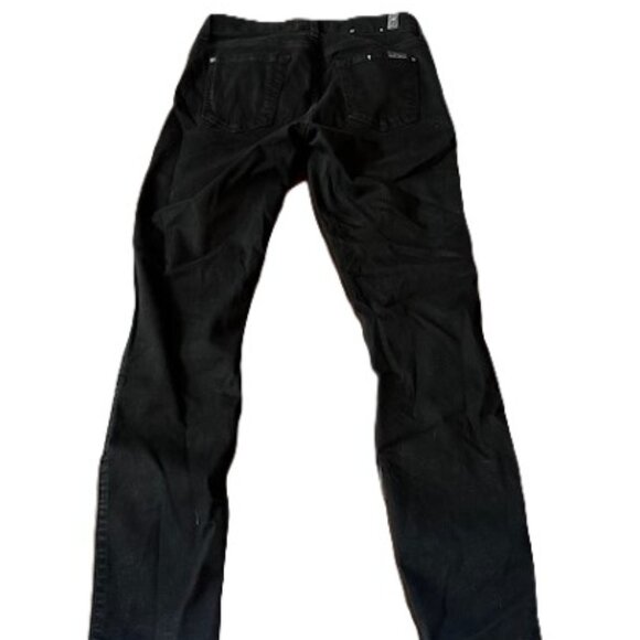 7 For All Mankind (B)Air Denim Ankle Skinny Destroy Black  Jeans size 26 / 2 - Picture 5 of 6